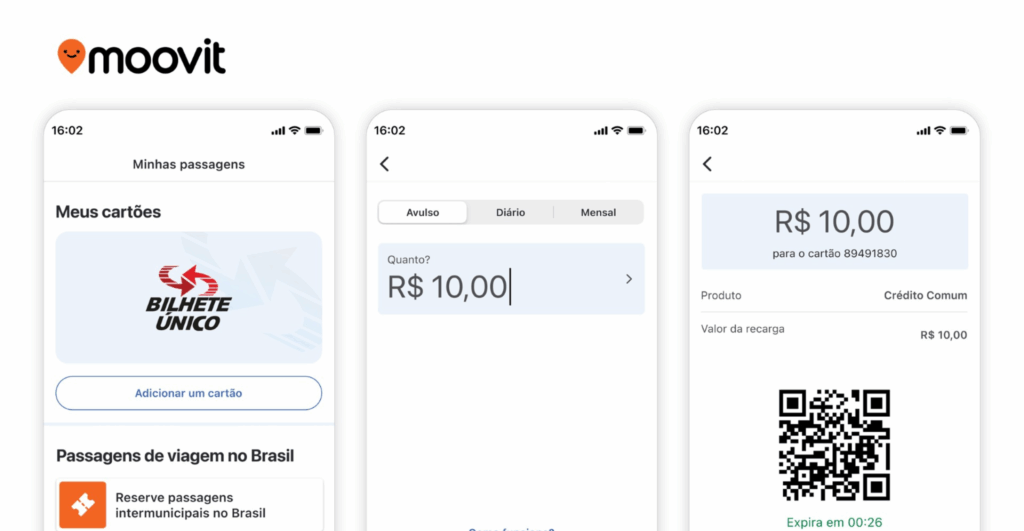 Moovit permite recarregar Bilhete Único no app