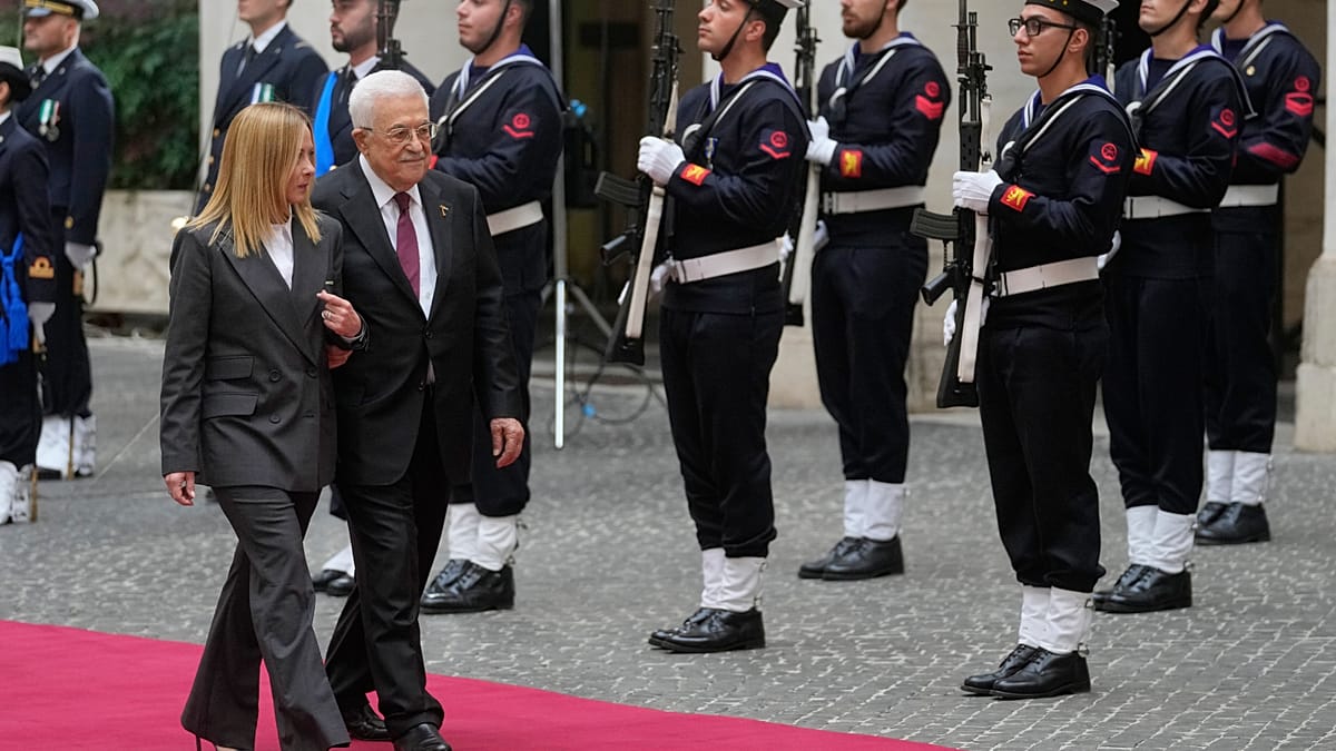 Mahmoud Abbas na Itália para reuniões com Mattarela e Meloni