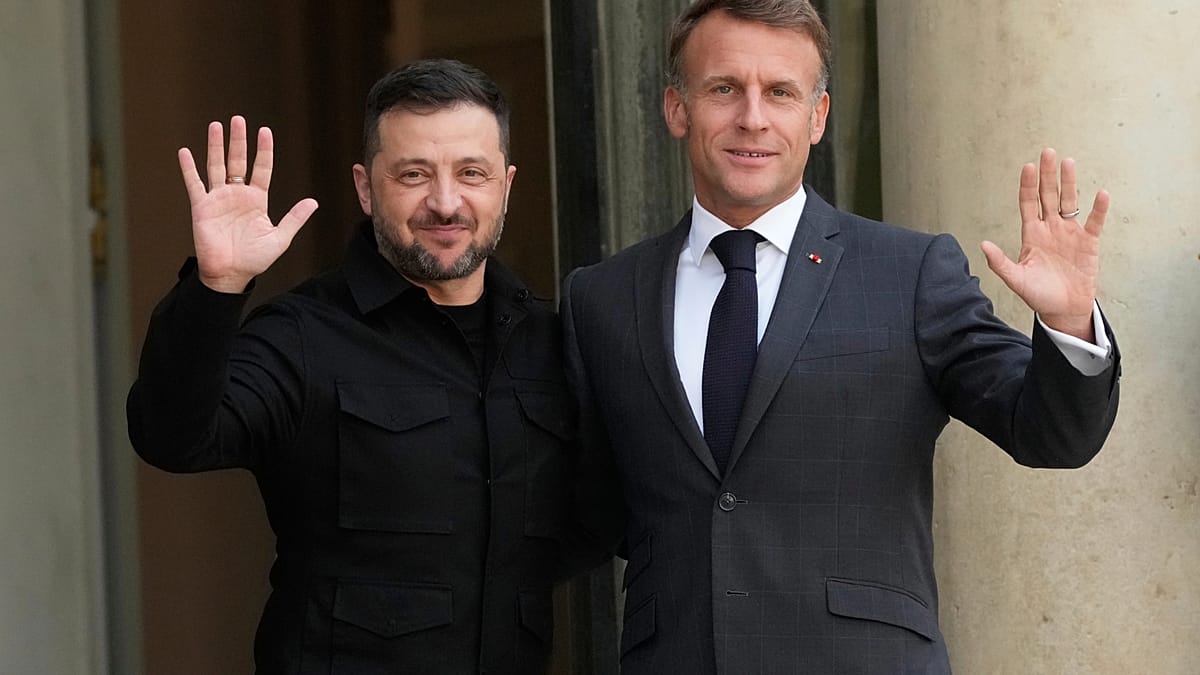 Macron recebe Zelenskyy na segunda-feira