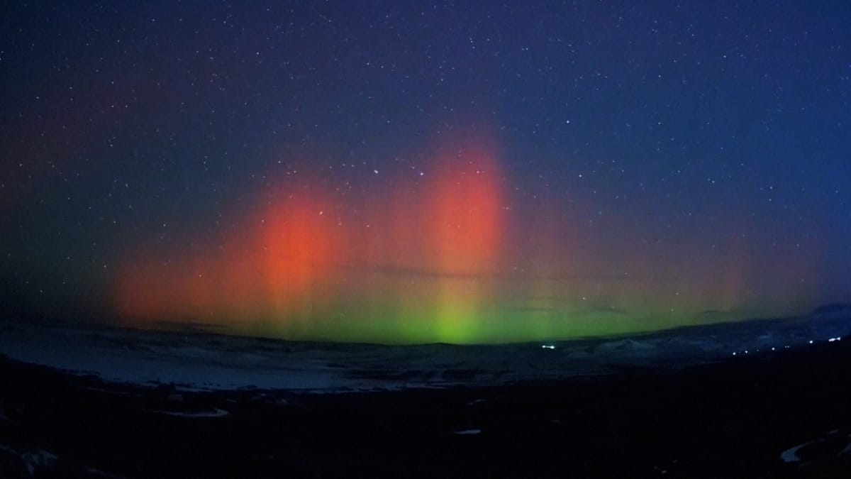 China: auroras boreais raras no norte do país