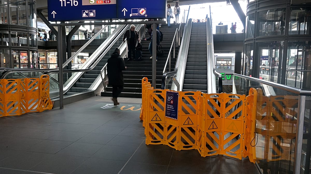 Caos na Estação Central de Berlim: mais da metade das escadas
