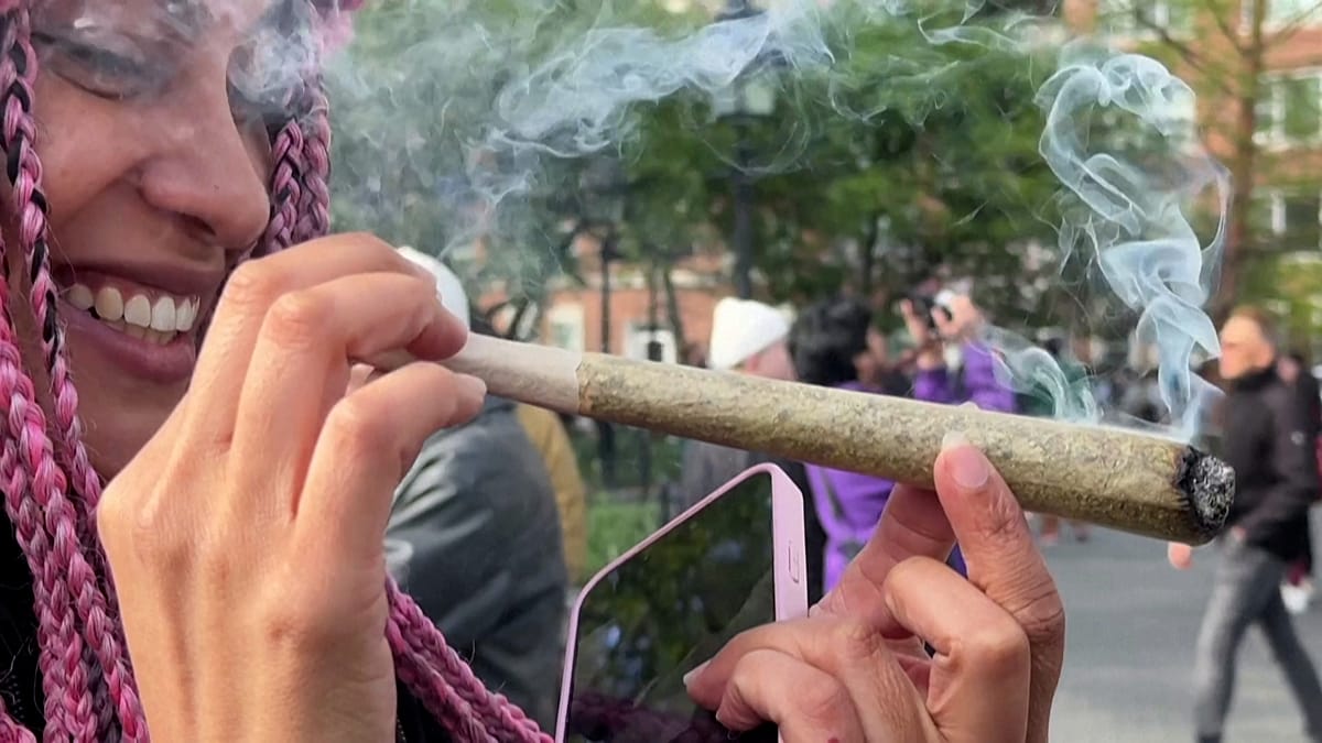 Fumantes de maconha comemoram 20 de abril em parques de Nova York