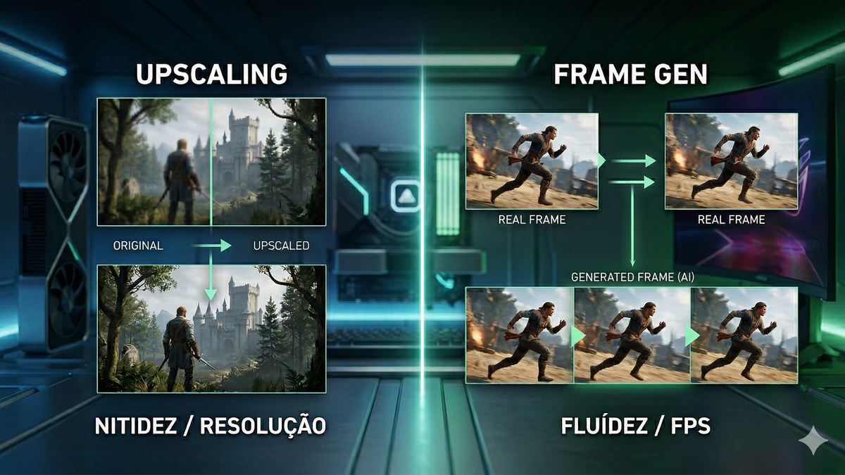Frame generation e upscaling: entenda a diferença