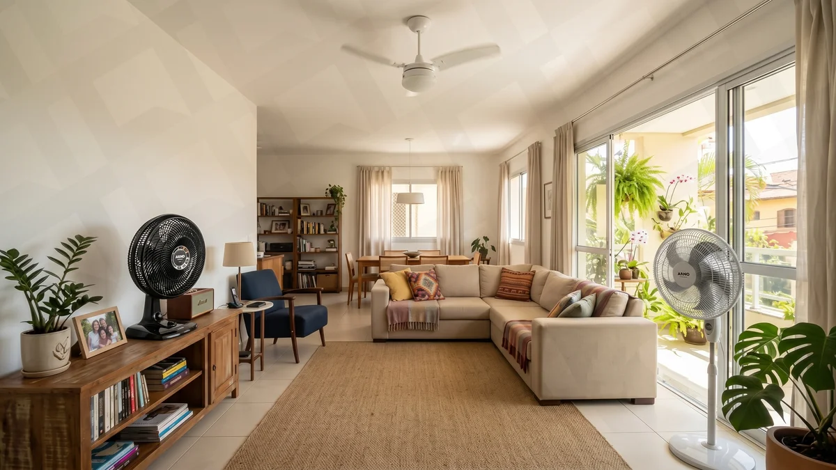 Ventilador de mesa, coluna ou teto: qual refresca mais?