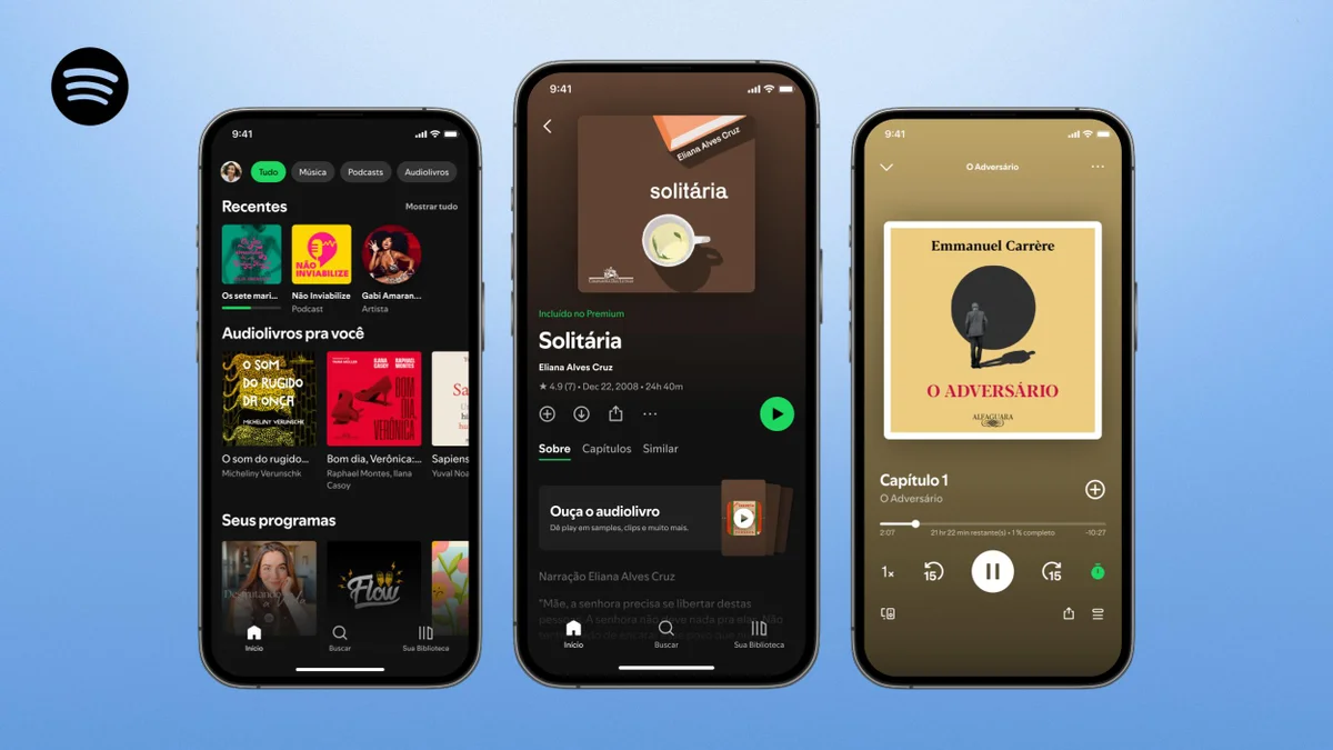Audiolivros do Spotify chegam ao Brasil em 15 de outubro